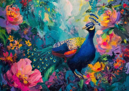 Peacock in Bloom