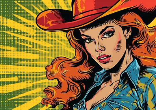 Cowgirl in Red Hat