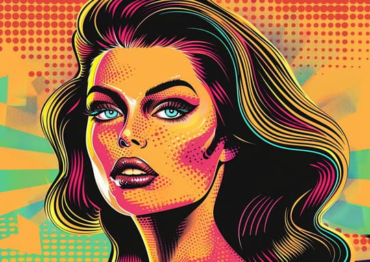 Pop Art Woman Portrait