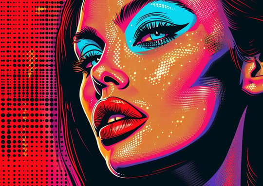 Neon Pop Art Portrait