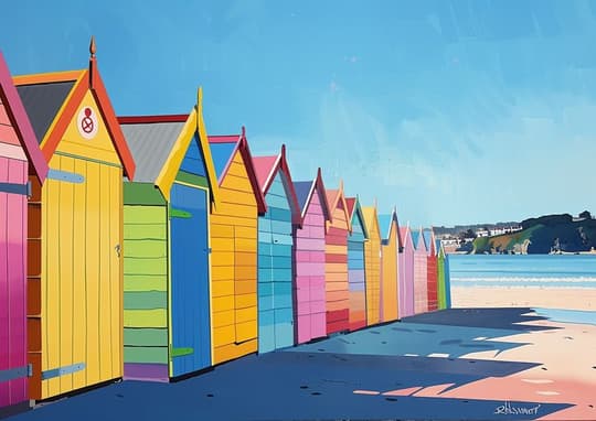Colorful Beach Huts