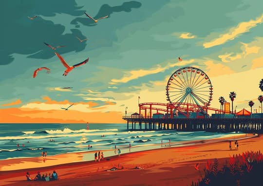Santa Monica Pier Sunset