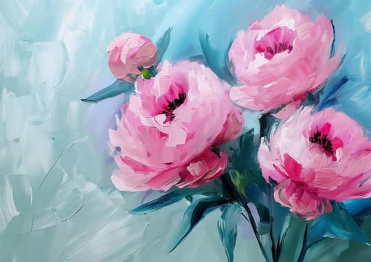 Pink Peonies in Morning Light
