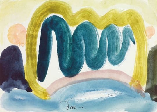 Geometric Forms in Blue & Yellow