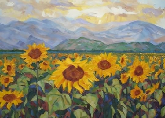 Sunflower Field at Dawn