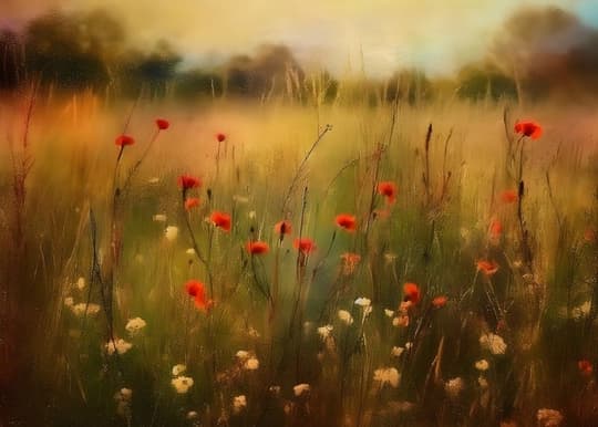 Wildflower Meadow at Dusk
