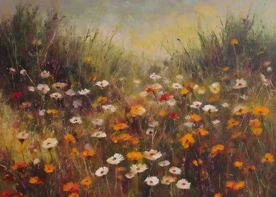 Wildflower Meadow at Golden Hour
