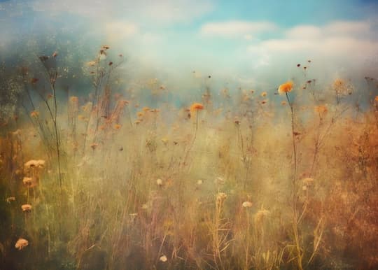 Misty Wildflower Meadow