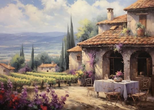 Tuscan Villa Garden