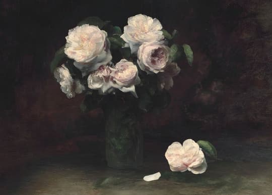 White Roses in a Vase