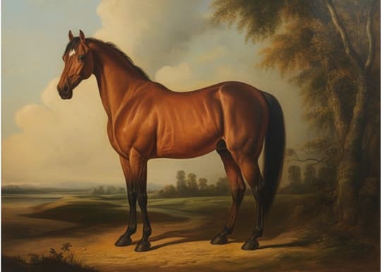 Bay Horse in Landscape