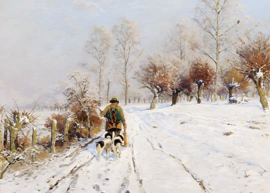 Winter Road with Traveler