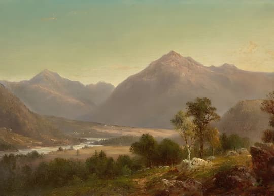 Mountain Valley at Sunrise