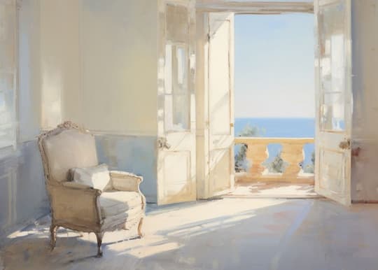 Seaside Room with Open Doors