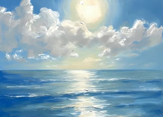 Sunlit Seascape