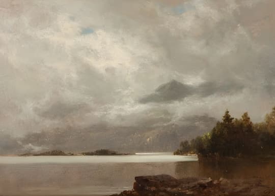 Mountain Lake in Mist