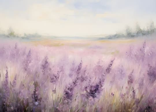 Lavender Field at Dawn