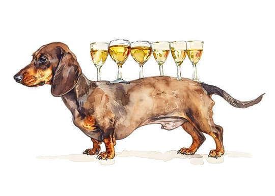 Dachshund & Wine