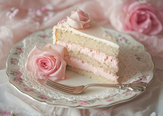 Rose Garden Cake Slice