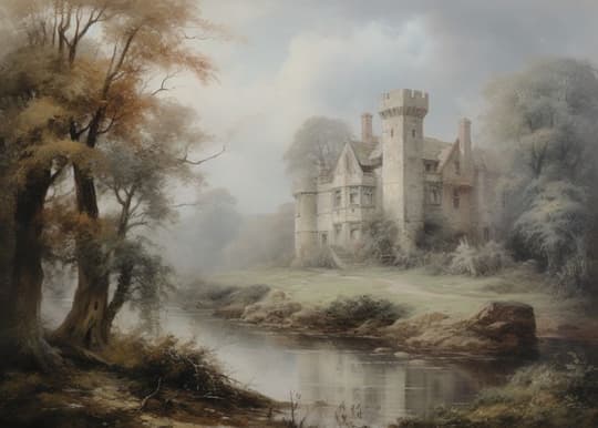 Castle by the Misty Stream