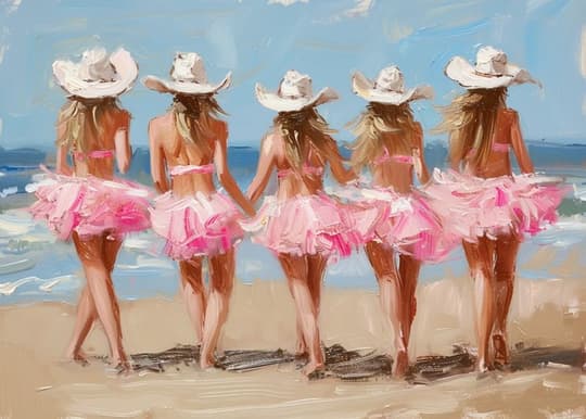 Beachside Dancers in Pink
