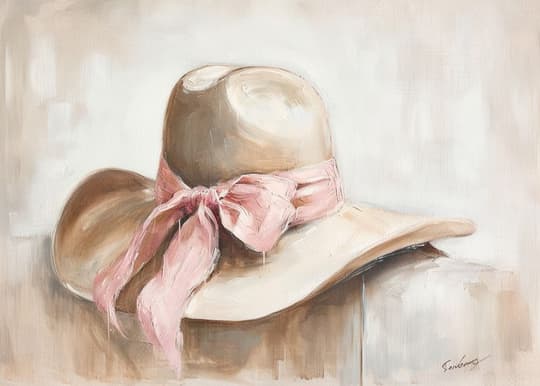 Summer Hat with Pink Bow