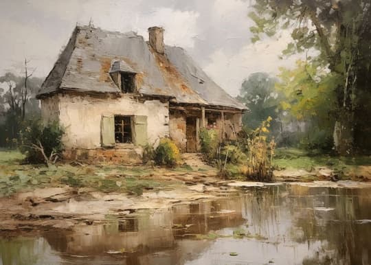 Weathered Cottage by the Water