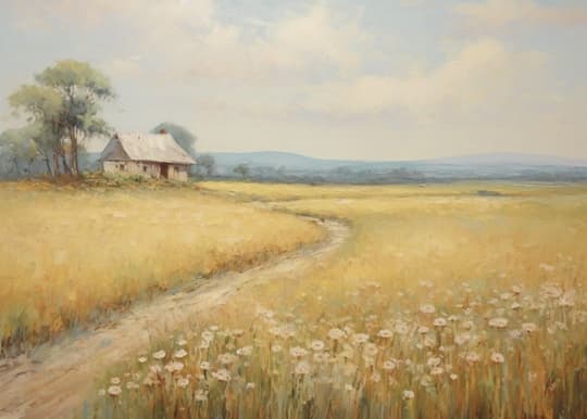 Cottage in the Wheat Field