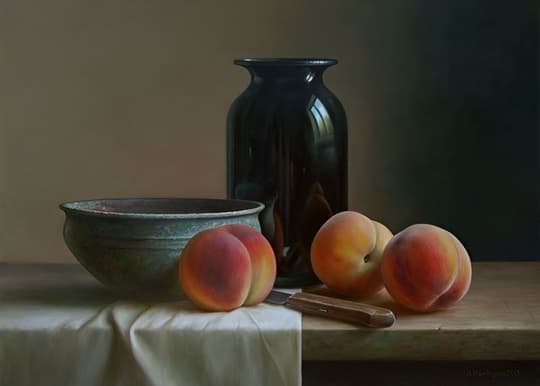 Still Life with Peaches and Vessels