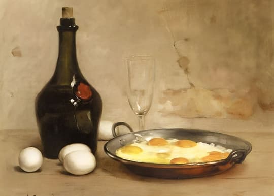 Still Life with Wine and Eggs
