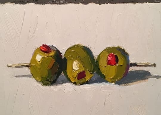 Three Olives on Skewer