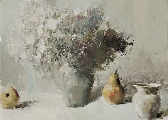 Still Life with Pears and Foliage