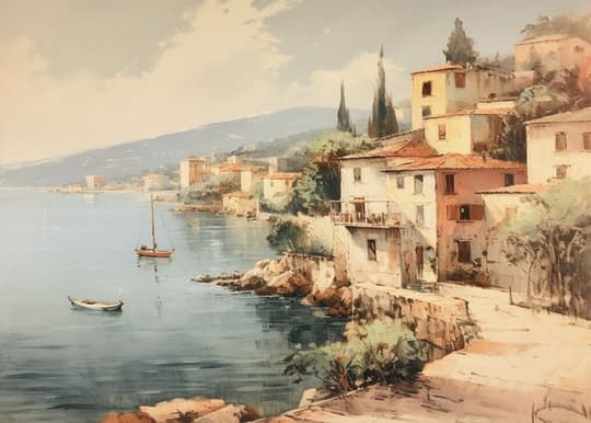 Mediterranean Coastal Village