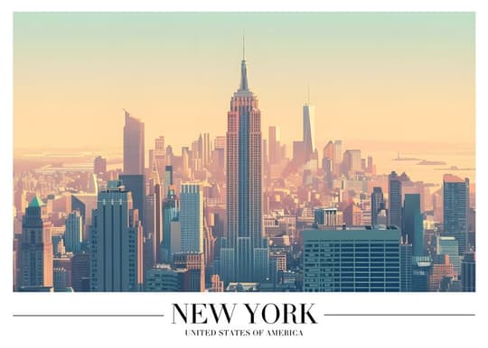 New York Skyline at Sunrise