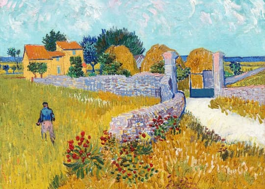 Farmhouse with Poplars