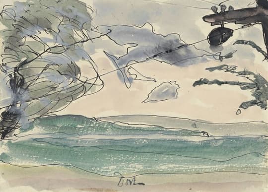 Windy Coastal Landscape