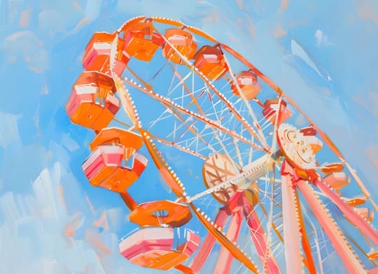 Ferris Wheel Against Blue Sky