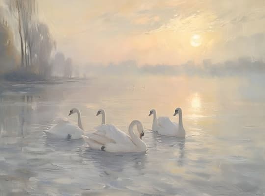 Swans at Dawn
