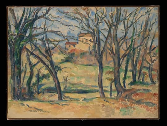 Trees and Houses Near the Jas de Bouffan, by Paul Cézanne, 1885–86