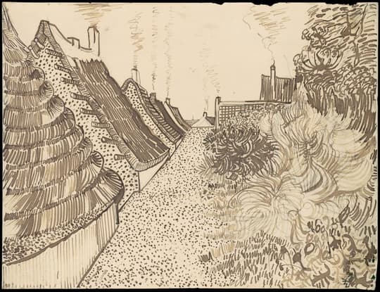 Street in Saintes-Maries-de-la-Mer, by Vincent van Gogh, ca. July 15, 1888