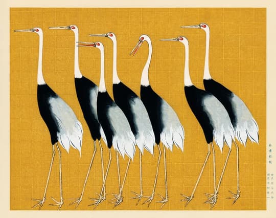 Cranes in Gold