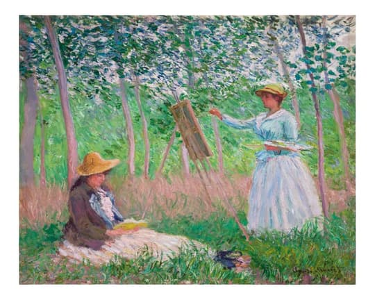 Artists Painting in the Woods