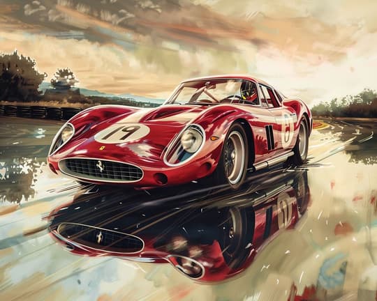 Classic Red Racing Ferrari