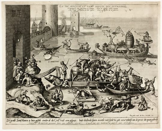 Saint Martin with his Horse in a Ship, by Johannes van Doetecum, c. 1561