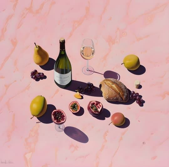 Wine & Fruit Still Life