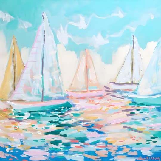 Sailboats in Turquoise Bay