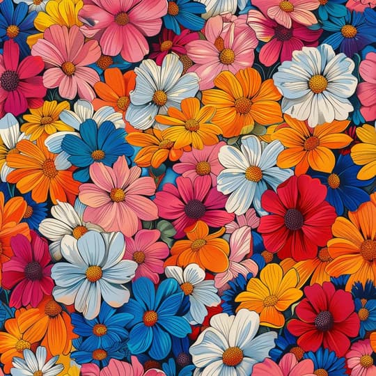 Vibrant Cosmos Blooms
