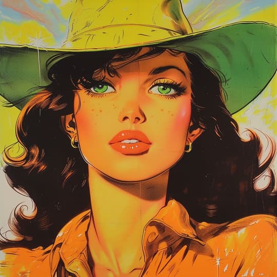 Green Hat, Bold Gaze