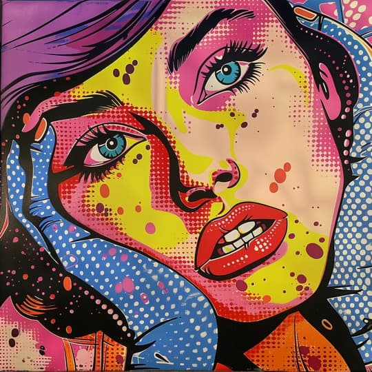 Pop Art Portrait in Neon