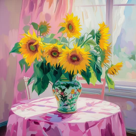 Sunflowers by the Window